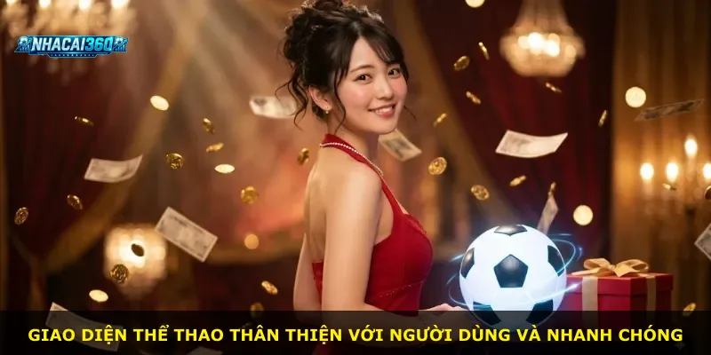 Giao diện thể thao thân thiện với người dùng và nhanh chóng