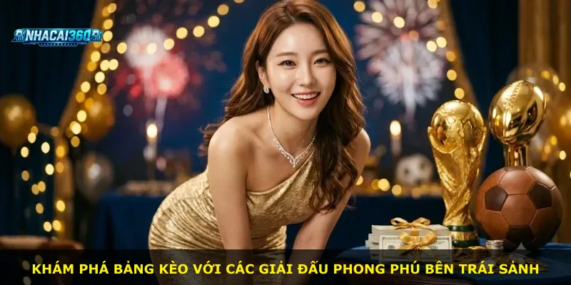 Khám phá bảng kèo với các giải đấu phong phú bên trái sảnh