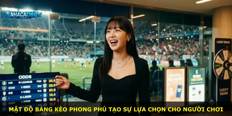 Mật độ bảng kèo phong phú tạo sự lựa chọn cho người chơi