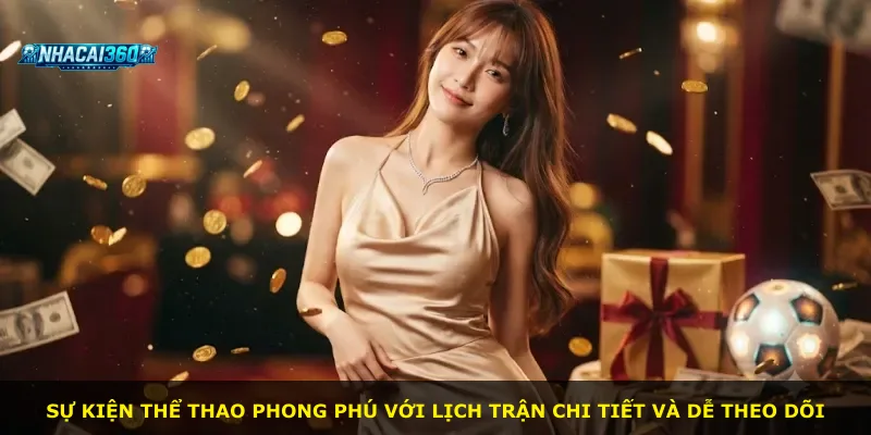 Sự kiện thể thao phong phú với lịch trận chi tiết và dễ theo dõi